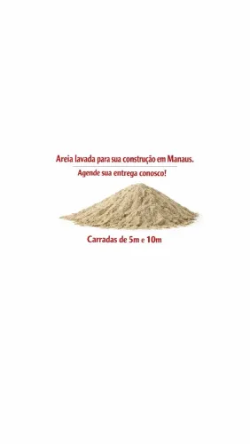 *Carrada de areia de 5 a 12m com entrega rápida em Manaus*