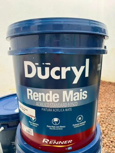 Tinta Acrílica Ducryl Renner - Rende Mais, 18L - Fosca - Nova/Lacrada