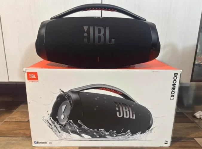 CAIXA DE SOM JBL Boombox 3 Original - Som Potente e Graves Surpreendentes