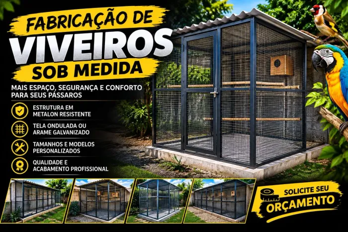Viveiros em metal galvanizado sob medida