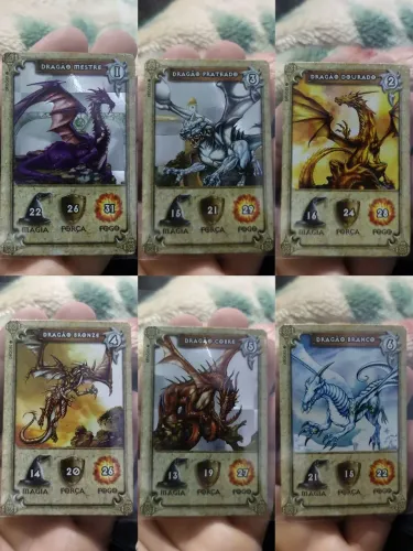 Coleção Completa Dracomania Elma Chips Original(Contém 4 cartas especiais prateada)!