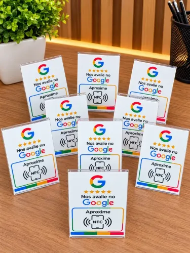 PLACA DE AVALIAÇÃO DO GOOGLE