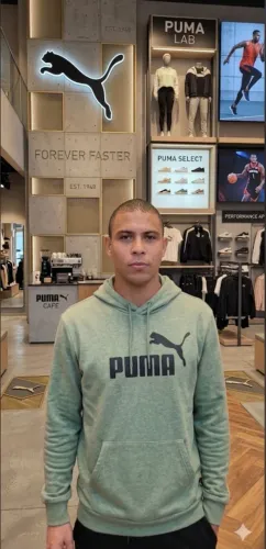 Agasalho Masculino de Moletom Puma Verde - Nova - Original - Tamanho G