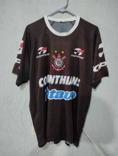 Camisa de futebol Corinthians treino etiqueta foi cortada tamanho GG
