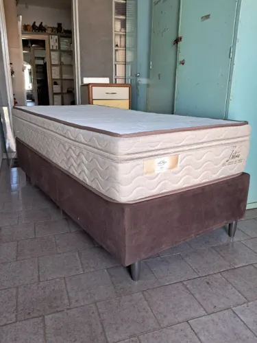 CAMA BOX SOLTEIRO PELMEX, LEIAM: