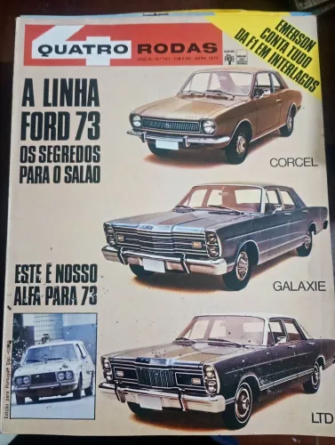 Revista 4 Rodas a linha Ford 73