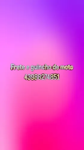 Frete e guincho de moto