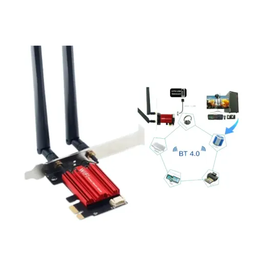 Placa de rede PCIe AC1200 Wi Fi 5 dual band 5GHz + Bluetooth 4.0 | Novo | Pronta Entrega