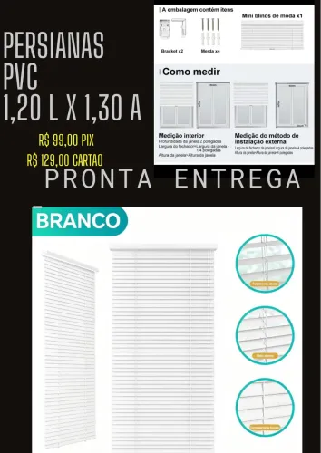 PERSIANAS PVC NOVA PROMOÇÃO