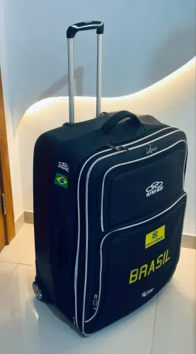 23KG mala de viagem da Olympikus logo do Banco do Brasil.
