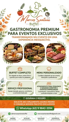 SERVIÇO DE BUFFET COMPLETO EM GOIÂNIA E REGIÃO - MARCOS SANTANA BUFFET