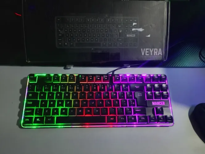 Teclado gamer mancer veyra Rainbow novo
