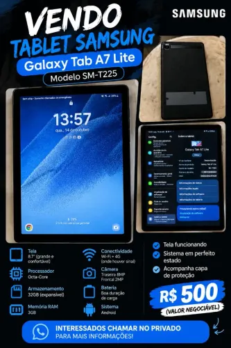 VENDO TABLET SAMSUNG GALAXY TAB A7 LITE