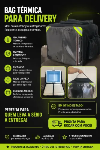 Bag térmica para delivery em ótimo estado! ?