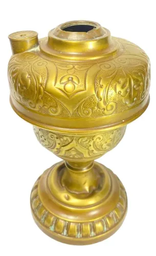Decorativo Lampião de mesa belga latão dourado *Não testado