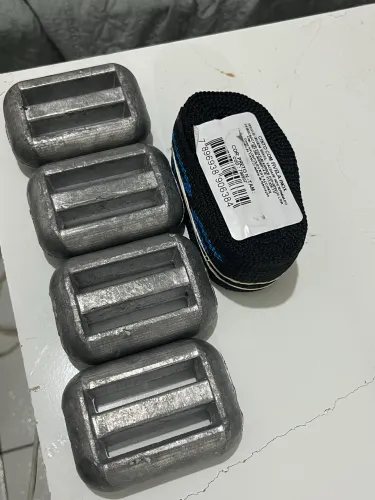 Kit Cinto Mergulho Fivela Inox + 4 Lastro Chumbo 1kg S/capa