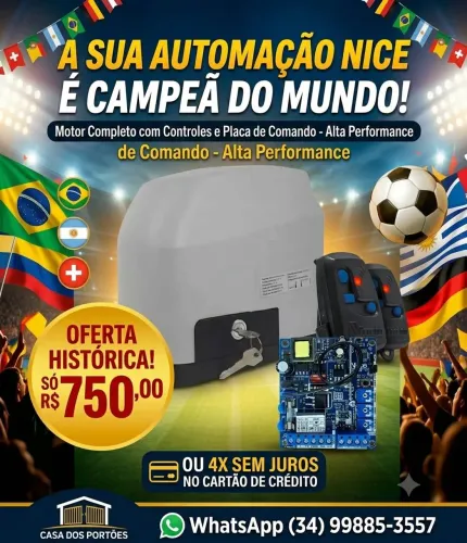 Motor para portão deslizante eletrônico Peccinin Nice
