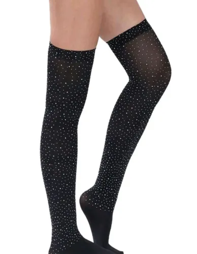 Meia 7/8 Arrastão Com Strass Penélope Tamanho Único P/M/G