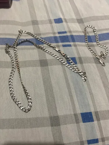 Corrente cordão, pulseira de prata 925