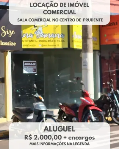 Loja para alugar na Joaquim Nabuco - Centro - Presidente Prudente