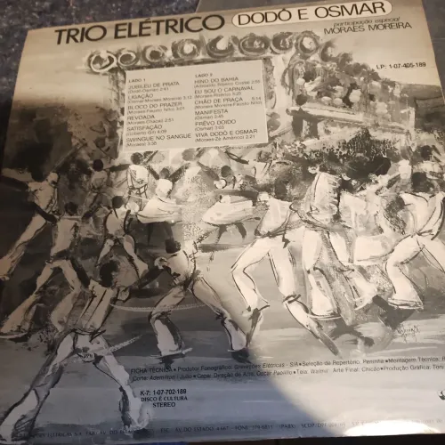 LP VINIL trio elétrico Dodo e Osmar c/ Moraes Moreira. Usado. Em ótimo estado