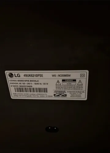 Televisão quebrada LG 49 polegadas