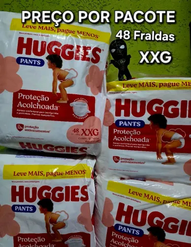 Fralda Huggies Pants Supreme Care, Tamanho XXG, 48 Unidades, Roupinha