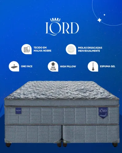 Conjunto Box + Colchão American Flex - LORD - Linha Premium a PREÇO de BANANA
