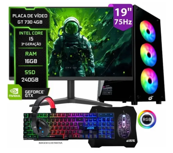 Vendo um computador completo, aceito cartão com a taxa da maquininha