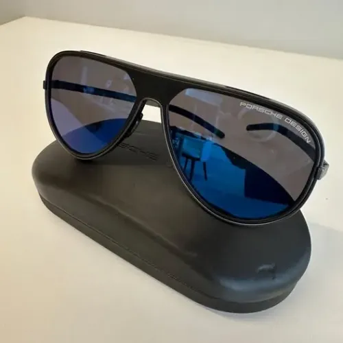 Óculos Porsche Original lente azul espelhada com estojo