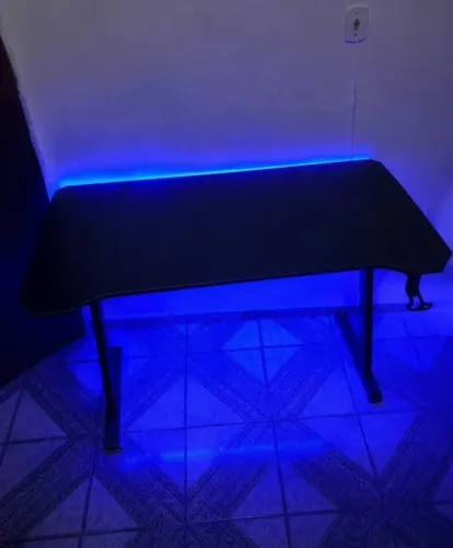 Mesa gamer, fibra de carbono com led