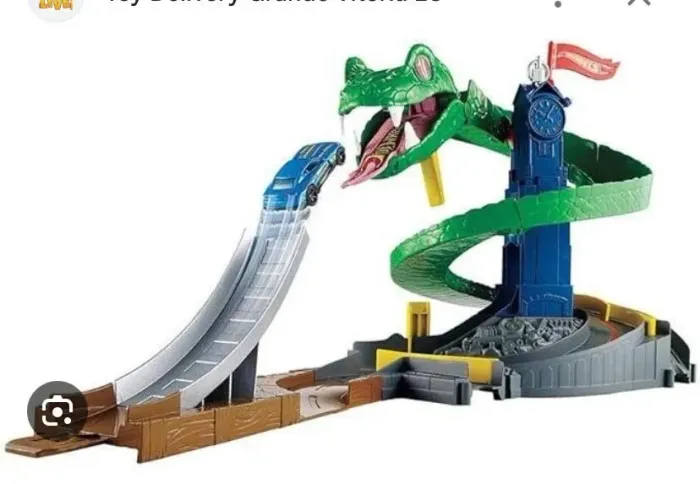 Pista hotwheels ataque de cobra + 5 carrinhos