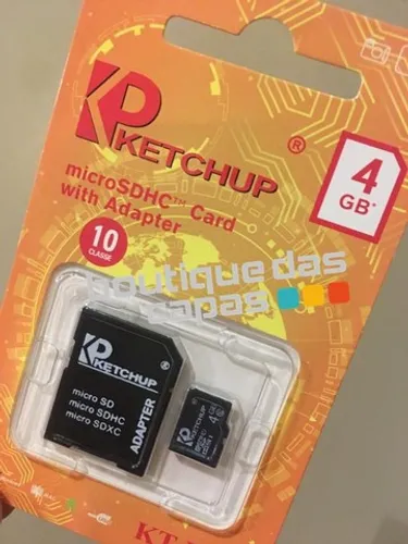 Cartão de memória ketchup Original Classe 10 4Gb kt-m4 Ótimo custo benefício