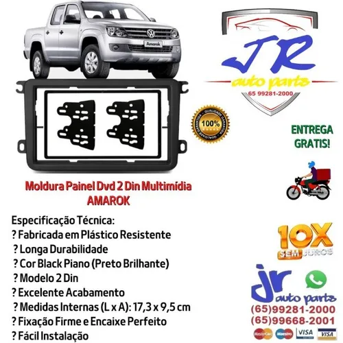 Moldura Painel 2 Din Multimidia Amarok
