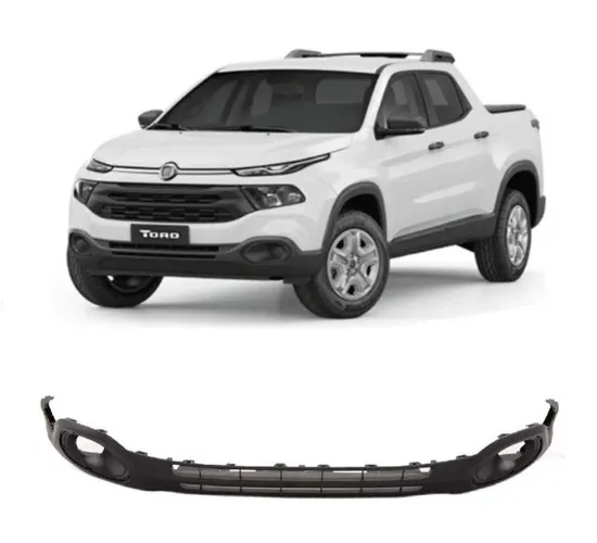 Parachoque Dianteiro Fiat Toro Freedon 2016 à 2020 - Preto Texturizado - Shin Mei 