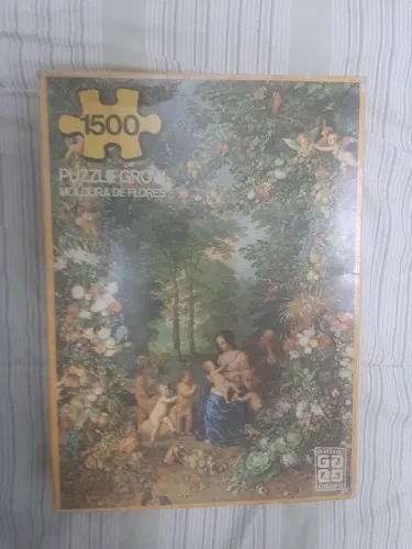 Quebra-cabeça Moldura de Flores Grow