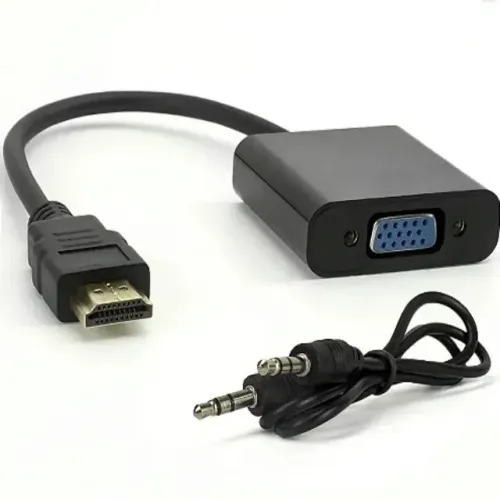 Adaptador Entrada Hdmi Para Saída Vga Com Conversor De Áudio