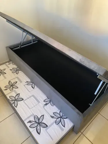CAMA BOX BAÚ SOLTEIRO COM CAMA AUXILIAR