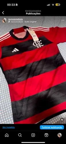 Camisa Flamengo | 23/24 s/n° Torcedor Adidas Masculina - Vermelho+ Preto - Original