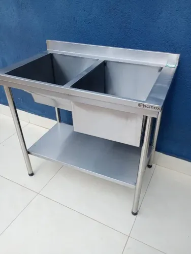 Tanque inox com Cuba dupla.