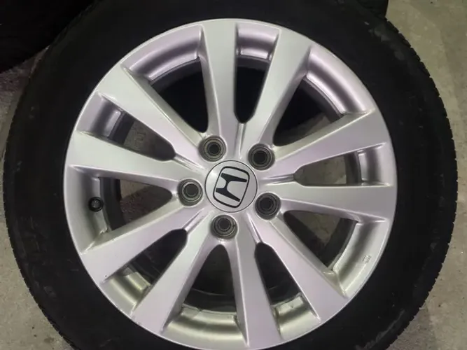 Roda aro 16 Honda New Civic exr prata com Pneu 205 55 16 usados jogo 5x114