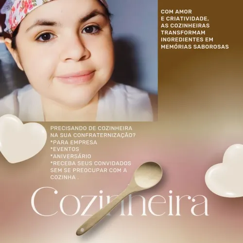 Cozinheira para eventos, festas e confraternizações
