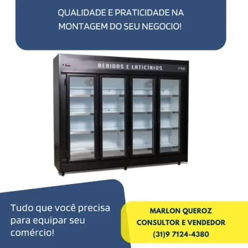 Expositor de Bebidas Polar 4 Portas Novo