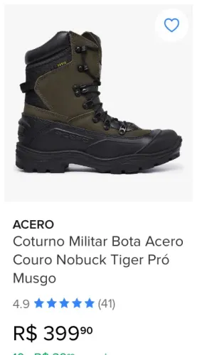Bota Acero 37 impermeável para trilha ou moto