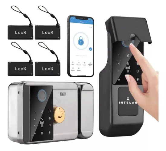 Fechadura digital Intelar Wi-Fi impressão portão