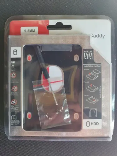 Caddy para HD Serial ATA 9.5mm - Novo