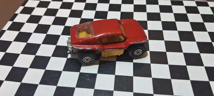 miniatura rara beach buggy matchbox <br>vermelha 1970 número 