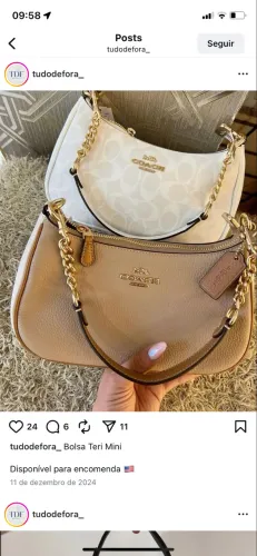 Bolsa Mini teri - acompanha duas alças 