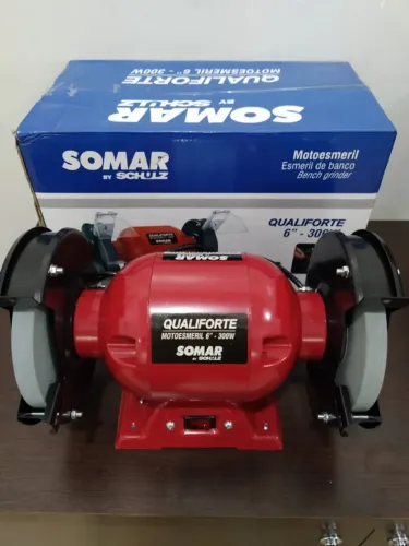 Moto Esmeril de Bancada de 6 Pol. 300W Qualiforte - Somar-MS6