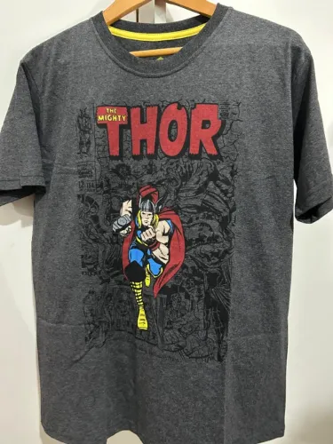 Camiseta Thor Marvel Vingadores Hq Nerd Geek Omelete Box 25 Tam.M Cinza escuro